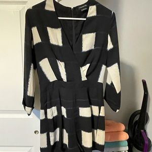 3 quarter sleeve silk romper